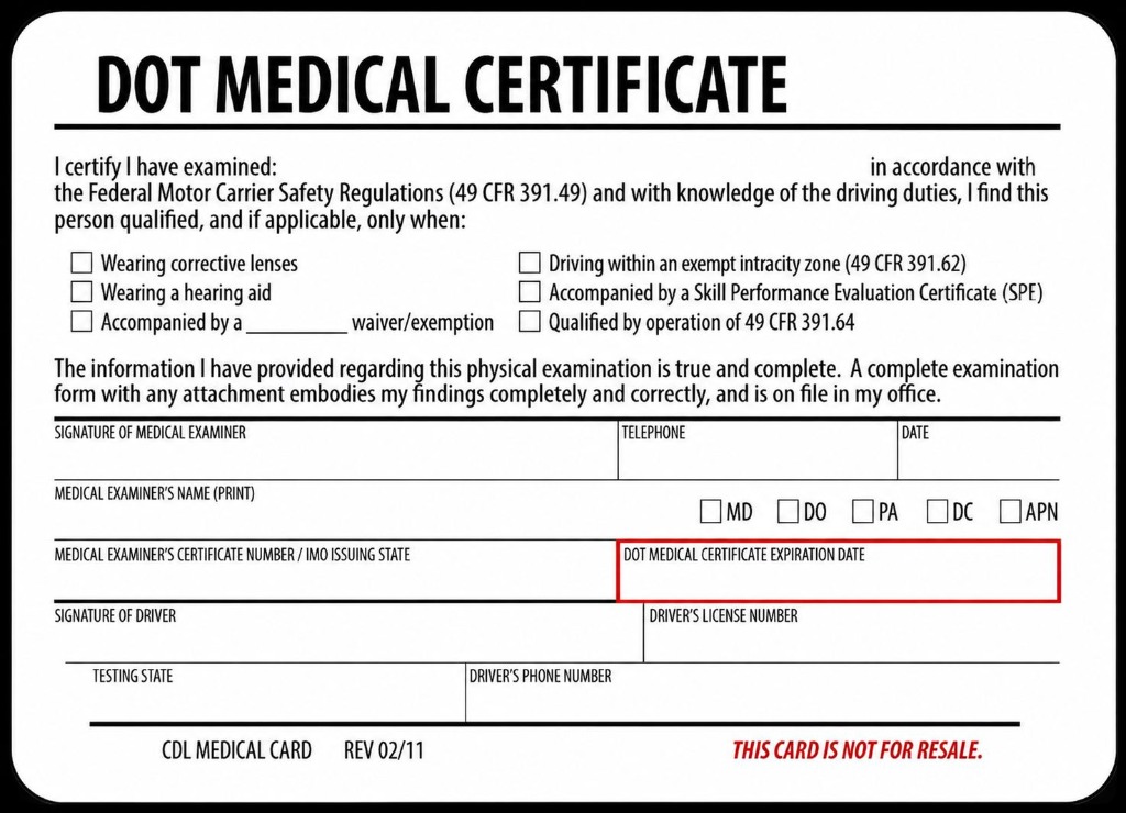 DOT Medical Card Examination